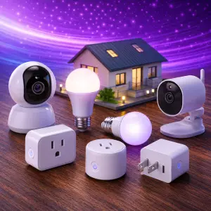 D4.Smart home devices (Wi-Fi plugs, bulbs, cameras)